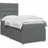  Boxspring krevet s madracem Tamnosiva 100 x 200 cm Tkanina | shoptok.hr