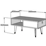 Woody Fashion delux - black, white blackwhite coffee table | Eponuda.com