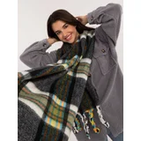 Fashion Hunters Black checkered winter scarf