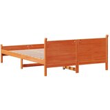  Posteljni okvir brez vzmetnice voščeno rjav 120x190 cm borovina | Shoptok.si