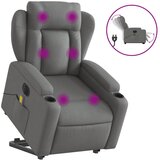  The Living Store Električni masažni naslanjač s funkcijo vstajanja temno siv - Električni Masažni Naslanjač S Funkcijo Vstajanja, (21442956) | Shoptok.si