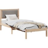  Krevetna konstrukcija Sivo-smeđa 80 x 190 cm Čvrsto borovo drvo | shoptok.hr