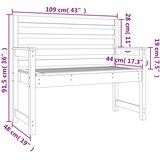  Vrtna klupa 109 x 48 x 91,5 cm od masivne duglazije | Eponuda.com