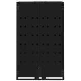  Spremište za 6 kante za otpad crno 414x79x117 cm čelično | shoptok.hr