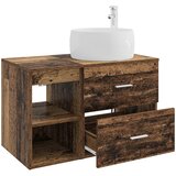  Set namještaja za kupaonicu 2 kom. Staro drvo Konstruirano drvo Smeđa 49,5 x 44,5 x 80 cm | shoptok.hr
