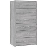 Maison Chic Komoda - Predalnik s 6 predali siva sonoma 50x34x96 cm konstruiran les, (21720615) | Shoptok.si