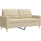  3-dijelni set sofa s tabureom i jastucima krem tkanina | shoptok.hr