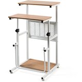 Costway Pisalna miza 2-v-1 z nastavitvijo višine, (5000007563) | Shoptok.si