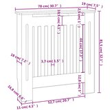  Pokrov za radijator konstruirano drvo crni 78 cm | shoptok.hr