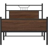  Posteljni okvir brez vzmetnice rjavi hrast 107x203 cm inž. les, (21829449) | Shoptok.si
