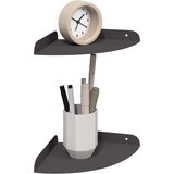  Ležeča polica s polico 2 pcs Črna 18 x 18 x 2 cm, (5000307423) | Shoptok.si