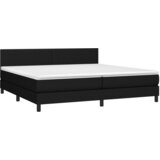vidaXL Box spring postelja z vzmetnico LED črna 200x200 cm blago Cene