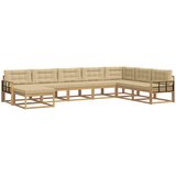  Set vanjskih sofa 8 kom. Bijela i bež 406 x 247,5 x 73 cm | shoptok.hr