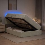  LED krevet za pohranu s madracem Svjetlosiva 120 x 200 cm | shoptok.hr