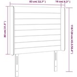  Uzglavlje s ušima svjetlosivo 83x16x118/128 cm od tkanine | shoptok.hr