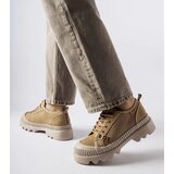 Big Star Beige leather sneakers | Shoptok.si