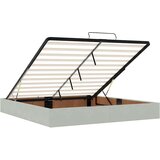 vidaXL Otomanski posteljni okvir z vzmetnicami siv 180x200cm žamet | Shoptok.si