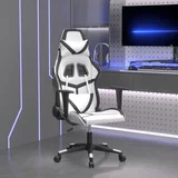  Masažna igraća stolica bijelo-crna od umjetne kože