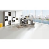 CARRYHOME REGAL 140/87/35,6 cm siva, bela, visoki sijaj | Shoptok.si