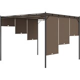  Vrtna sjenica s bočnim zastorom 3 x 3 x 2,25 m smeđe-siva | shoptok.hr