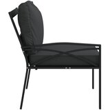  Vrtne stolice sa sivim jastucima 2 kom 62 x 75 x 79 cm čelične | shoptok.hr