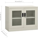  Uredski ormarić svjetlosivi 90 x 40 x 70 cm čelični | shoptok.hr