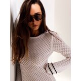 Sinsay Pamučna ажur haljina s dugim rukavima | shoptok.hr