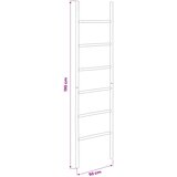  Ljestva za deke Crna 50 x 190 cm Bambus | shoptok.hr