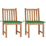 Maison Chic Vrtni stoli - Stol za vrt 2 kosa z blazinami trdna tikovina JS1441, (21877803) | Shoptok.si