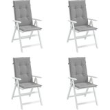  Jastuci za vrtne stolice 4 kom sivi 120 x 50 x 3 cm od tkanine | shoptok.hr