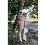 Trendyol Beige Oversize Ring Buckle Belt Water Repellent Trench Coat | Shoptok.si