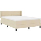 Box Postelja boxspring z vzmetnico z vzmetnico krema 140 x 190 cm, (5000127183) | Shoptok.si