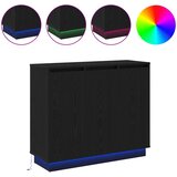  LED komoda Crni hrast 90 x 32 x 75 cm Konstruirano drvo | shoptok.hr
