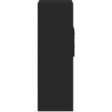  Visoka komoda crna 40 x 42,5 x 124 cm od konstruiranog drva | shoptok.hr