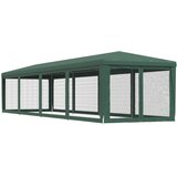 Šator za zabave s 10 mrežastih bočnih zidova zeleni 3x12 m HDPE | shoptok.hr