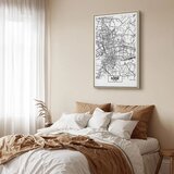  Slika - City Plan: Lodz (1 Part) Vertical 40x60 U prirodnom drvenom okviru | shoptok.hr