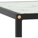 vidaXL stolić za kavu crni s bijelim mramornim staklom 60 x 60 x 35 cm | shoptok.hr