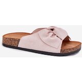 Boto Ladies sandals on cork sole with bow light pink Seressa | shoptok.hr