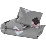  Set posteljine za poplun sivi 240x220 cm pamučni | shoptok.hr
