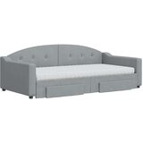 vidaXL Dnevni krevet na razvlačenje svjetlosivi 100x200 cm od tkanine | shoptok.hr