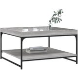  Stolić za kavu siva boja hrasta 80x80x45 cm od drva i željeza | Eponuda.ba