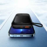 Prenosna baterija 10.000 mAh 22,5W Type-C Qpow Pro+, črna