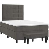  box spring s madracem tamnosivi 120 x 190 cm baršun | shoptok.hr