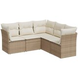  The Living Store Vrtna sedežna garnitura 5-delna z blazinami bež poli ratan - Vrtna Sedežna Garniture, (21461986) | Shoptok.si