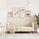  Fotelja Chesterfield 2-sjed Krem umjetna koža | shoptok.hr