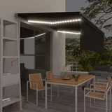 Avtomatska tenda s senčilom LED + senzor 4,5x3 m antracitna