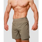 GymBeam šorc za trčanje pulse 2u1 vetiver