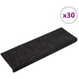  Prostirke za stepenice samoljepljive 30 kom 65x21x4 cm crne pravokutne rubove | shoptok.hr