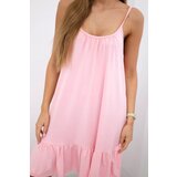 Kesi Dress with thin straps powder pink | shoptok.hr