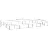 vidaXL Pasji boks srebrn 45 m² jeklo | Shoptok.si